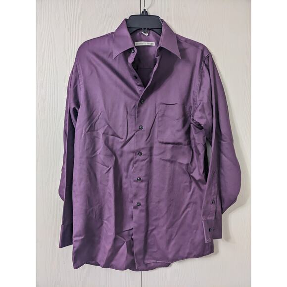 Geoffrey Beene Other - Geoffrey Beene Men's Casual Solid Purple Button Down Long Sleeve Shirt Size M